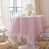 Unique Bargains Waffle Tablecloths with Tassel for Indoor Outdoor, Kitchen Dining Farmhouse Camping Parties - 2 of 4