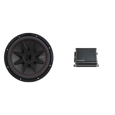 Kicker 12 Inch CVR Woofer Includes 52CVR124 Package with 46CXA4001 Amplifier