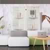 Vynxaria Room Divider 4 Panel, White Room Divider with Shelves, Wall Room Dividers and Folding Privacy Screens,Portable room partitions - 4 of 4