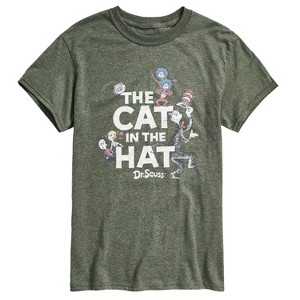 Men's - Dr. Seuss - Cat In Hat Tonal Short Sleeve Graphic T-Shirt - 1 of 4