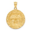 Black Bow Jewelry 14k Yellow Gold 22mm Aztec Sun Disc Pendant - 3 of 4