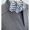 Wrapables Satin Neckerchief Square Scarf 26.5 x 26.5 Inches, Black Squares - 4 of 4