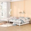 NicBex Full XL over Queen Bunk Bed Convertible Metal Frame Triple Bed Frame with Scroll Wheels, Guardrails and Ladder, No Box Spring Required - 2 of 4