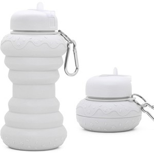 MaseiKar Collapsible Water Bottle Reusable Silicone Water Bottles for Travel Sports Gym Camping Hiking Essentials Doughnut Style 20oz BPA Free - 1 of 4