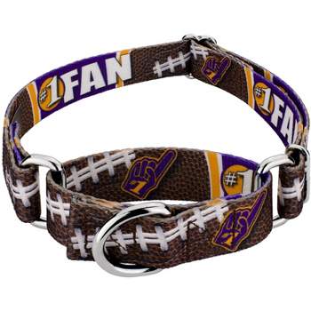 Country Brook Petz Purple and Gold Football Fan Martingale Dog Collar Limited Edition