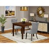 HomeStock 3-Pc Mahogany Finish Square Solid Wood Top Dining Table Set - 2 of 4
