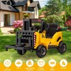 Jojoka 12V Kids Ride On Forklift Car, Liftable Fork & Pallet, Dual Control, High/Low Speed, Music, USB, Realistic Construction Toy - 4 of 4