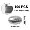 Unique Bargains Oval Design Saltwater Freshwater Lead Egg Fishing Sinkers 0.4" x 0.24" 100 Pcs - 2 of 4