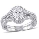 2.87 CT. T.W. Cubic Zirconia Bridal Set in Sterling Silver