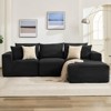 Sectional Sofa - L Shaped Boneless Cloud Couch with 67.5" Chaise, Reversible L/R Facing, No Assembly Required, Corduroy Fabric - 2 of 4