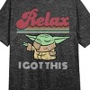 The Mandalorian Relax I Got This Crew Neck Short Sleeve Black Heather Women's Night Shirt - 2 of 3