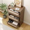 Bohemian Rattan 5-Drawer Dresser, 46" Tall Woven Storage Cabinet, Night Stand Clothes Storage Cabinet - 3 of 4