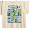 Women's - Instant Message - Snack Time Kawaii Grid Short Sleeve Graphic T-Shirt - 2 of 4