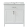 Grungis Bathroom Vanity with Ceramic Sink,Modern Bathroom Storage Cabinet with Ample Storage for Small Bathrooms - 4 of 4