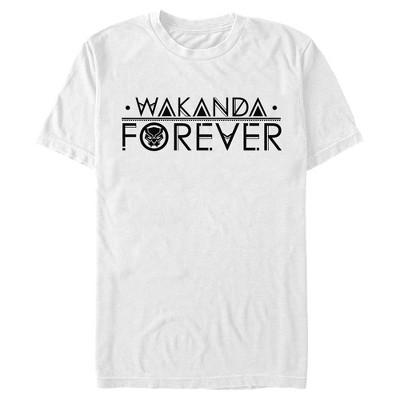 White - Large T-shirt Men\'s - Wakanda Forever Marvel Panther : Target Sleek Black