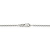 Black Bow Jewelry 2mm Sterling Silver Classic Solid Cable Chain Necklace - 4 of 4