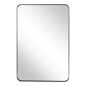 TopComfy Makeup Mirrors Deep Frame Rectangle Mirror Modern Dresser Mirror Wall Mounted Decor Decorative Wall Mirror for Bedroom, Black, 36"*24"*1.2" - 1 of 4