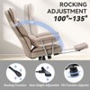 Efomao Desk Office Chair 400LBS, Big and Tall PU Leather Computer Chair, Executive Office Chair with Footrest and Lumbar Support (Dark Beige) - 2 of 4