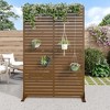 PexFix 72 in. x 47 in. Outdoor Privacy Rectangle Screen Galvanized Steel Panel Divider in Brown - 2 of 4