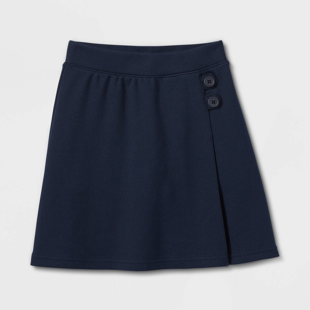 Girls' Pull-On Uniform Knit Skort - Cat & Jack™ Navy XS