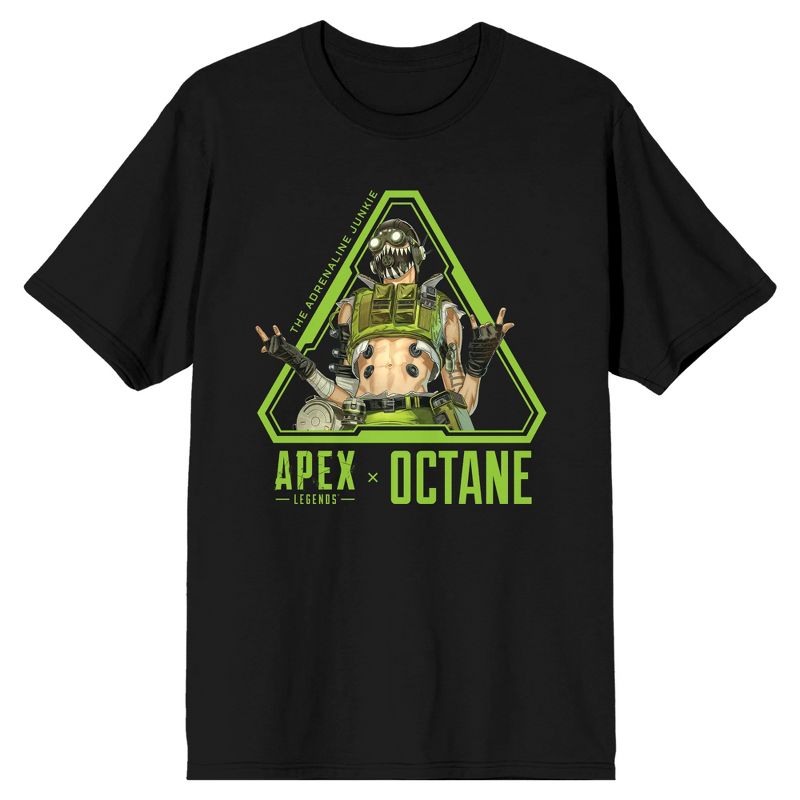 Apex Legends Octane Character Men's Black Graphic Tee, 1 of 4