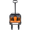 CAVINAS Collapsible Foldable Wagon Cart with Strapping System, Shopping Cart with All-Terrain Wheels Beach Wagon, Utility Cart for Camping - 3 of 4