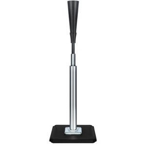 PLAYAPUT Portable Batting Tee for Baseball and Softball, Height Adjustable from 24 to 46 Inches, Black and Silver - 1 of 4