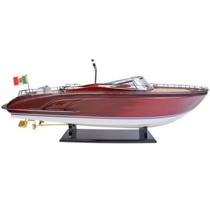 Riva Rivarama Wooden Wine Holder 37" – Handcrafted Boat Design By Old Modern Handicrafts - 1 of 4