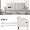TYBOATLE Black Faux Leather Sofa Couches for Living Room, Comfy Small Loveseat w/USB and Wide Arms, 2/3 Seater 85" Office Couch for Apartment Bedroom - 3 of 4