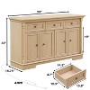Bella Depot Farmhouse Kitchen Accent Cabinet, Large Storage Cabinet with Drawers and Doors - 3 of 4