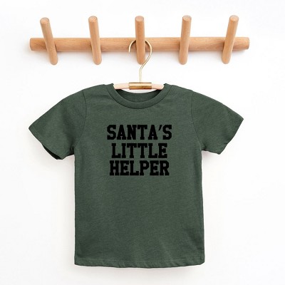 The Juniper Shop Santa's Little Helper Words Toddler Short Sleeve Tee