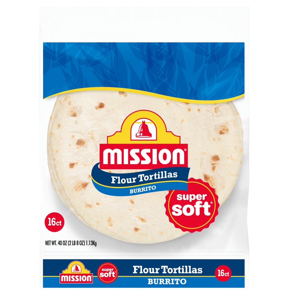 Mission Burrito Size Super Soft Flour Tortillas - 40oz/16ct