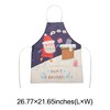 Unique Bargains Christmas Aprons Christmas Celebration in English Gift Giving Santa Claus Linen Beige White Dark Blue Red 21.65"x26.77" 1 Pcs - 3 of 4