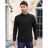 WhizMax Men's Casual Henley Pullover Sweater Slim Fit Knitted Thermal Fleece Polo Sweatshirt - 2 of 4