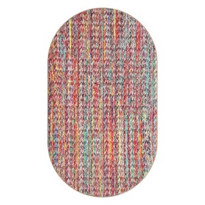 Washable Modern Braided Printed Rug Non Slip Low Pile Rug Soft Solid Throw Floor Cover Foldable Indoor Carpet for Living Room Bedroom Playroom Nursery - 1 of 4