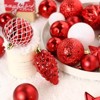65-Pack Mixed-Size Christmas Ornaments Set, Shatterproof Ball Assortment for Tree Decorating, Holiday Tiered Displays - 2 of 4
