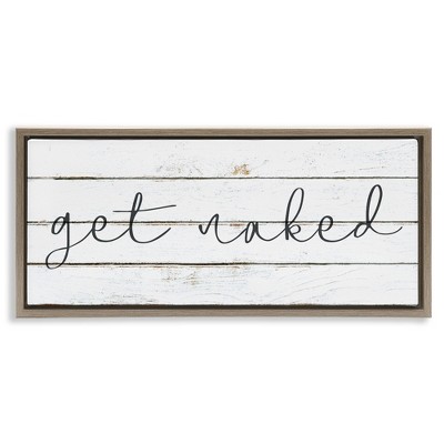 Stupell Industries Get Naked Minimal Planks, 25" x 11"