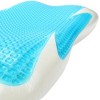 Cheer Collection Cooling Gel Memory Foam Pillow with Washable Cover - White - 4 of 4