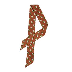 Allegra K Women's Point Dots Print Double-Sided Skinny Narrow Head Scarves Neckerchief - 1 of 4