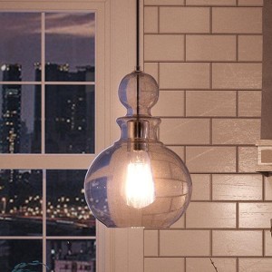 Urban Ambiance Luxury Modern Farmhouse Farmhouse Pendant Light,  12-3/4" x 8-1/2",  Brushed Nickel Finish, UHP3046 - 1 of 4