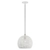 Livex Lighting Chantily 1 - Light Pendant in  White/Brushed Nickel - 2 of 4
