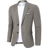 Clearlove Mens Slim Fit Two Button Suit Jacket Classic Notch Lapel Blazer Professional Tailored Dress Coat Wedding Business Formal Wear - 4 of 4