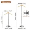 Unique Bargains Stainless Steel Adjustable Portable Beige T-Shirt Display Stand 2 Pcs - 2 of 4