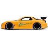1993 Mazda RX-7 "HKS Power" Yellow with Carbon Hood "JDM Tuners" Series 1/24 Diecast Model Car by Jada - 3 of 4