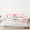 PiccoCasa Satin Silky Oxford Machine Washable Envelope Closure Euro Sham Pillowcases 2 Pcs - 2 of 4