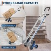 Stair Climbing Cart, 600 lbs Capacity Aluminum Hand Truck with 6 Triangular Wheels, Extendable Base & Dual Handles, Heavy Duty Dolly for Moving - 4 of 4
