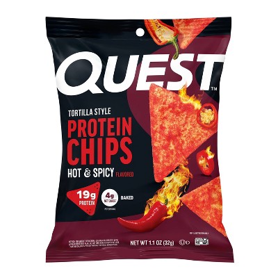 Quest Nutrition Hot & Spicy Tortilla Chips - 1.1oz/8ct