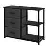 FONTOI 3 Drawer Dresser, Storage Cabinets, for Modern Interiors, Combining Functionality with Style, Black, 31.4"*11.8"*26.1" - 3 of 4