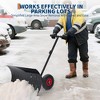COZONY Wheeled Snow Shovel Pusher with Adjustable Handle - 3 of 4