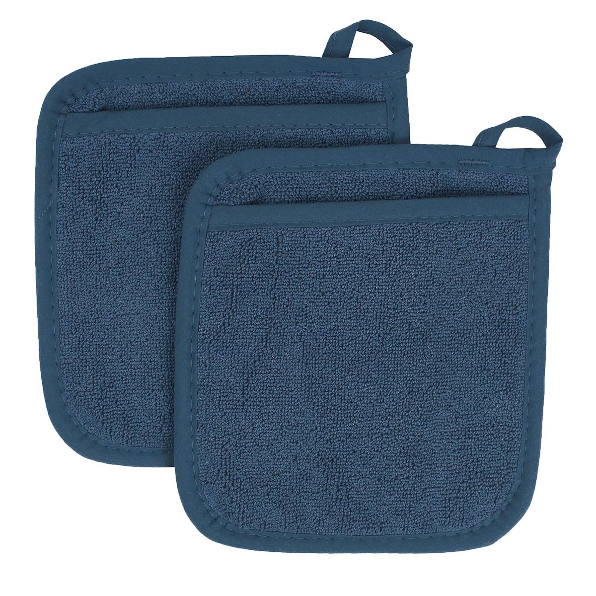 John Ritzenthaler Co. Terry Pocket Mitt Pot Holder, Set of Two, Midnight